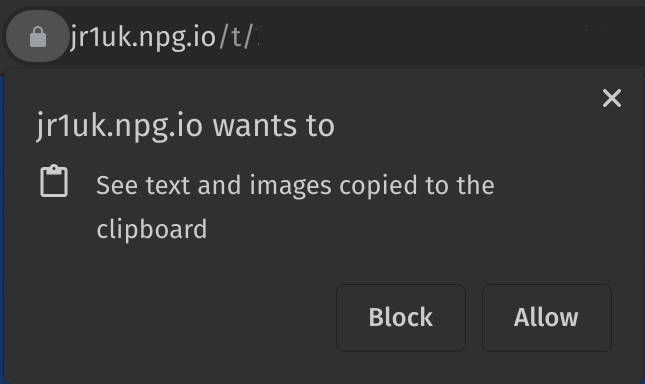 Permintaan Izin Clipboard