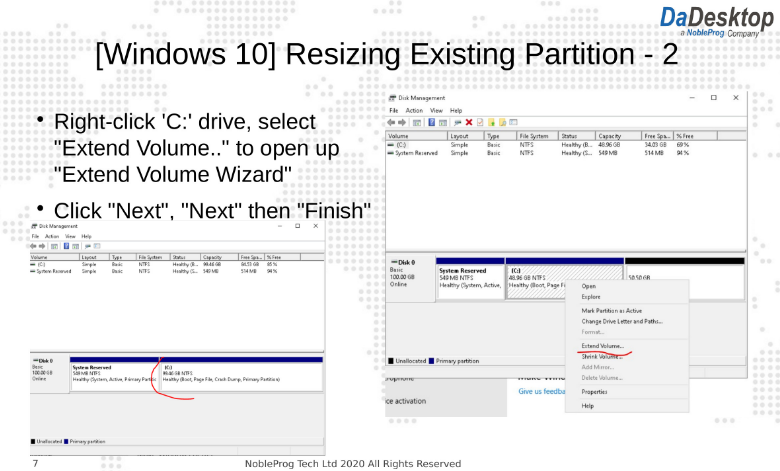ubah ukuran partisi windows