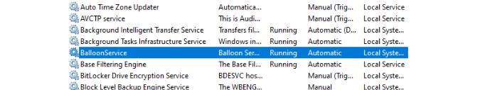 BalloonSerivce untuk statistik penggunaan memori tamu