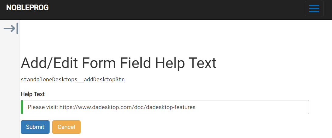 help edit field