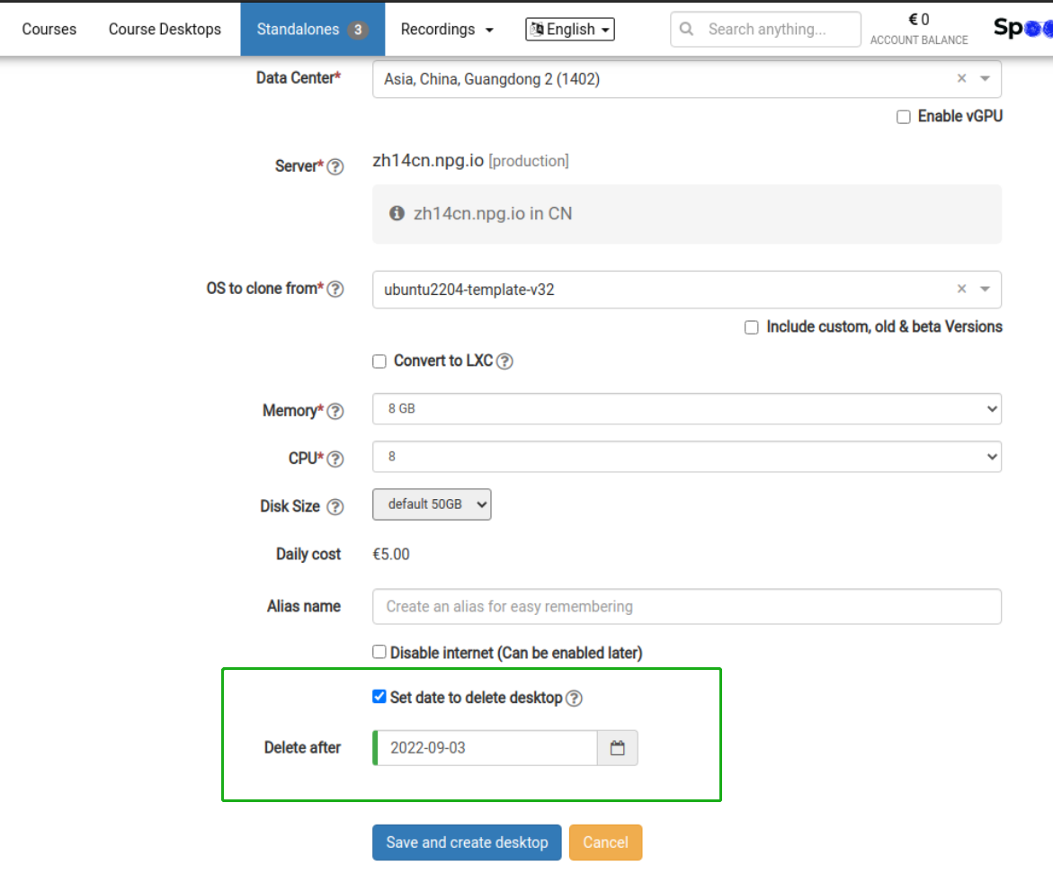 Saat membuat desktop standalone