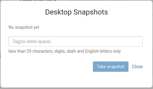 Dialog Snaphots